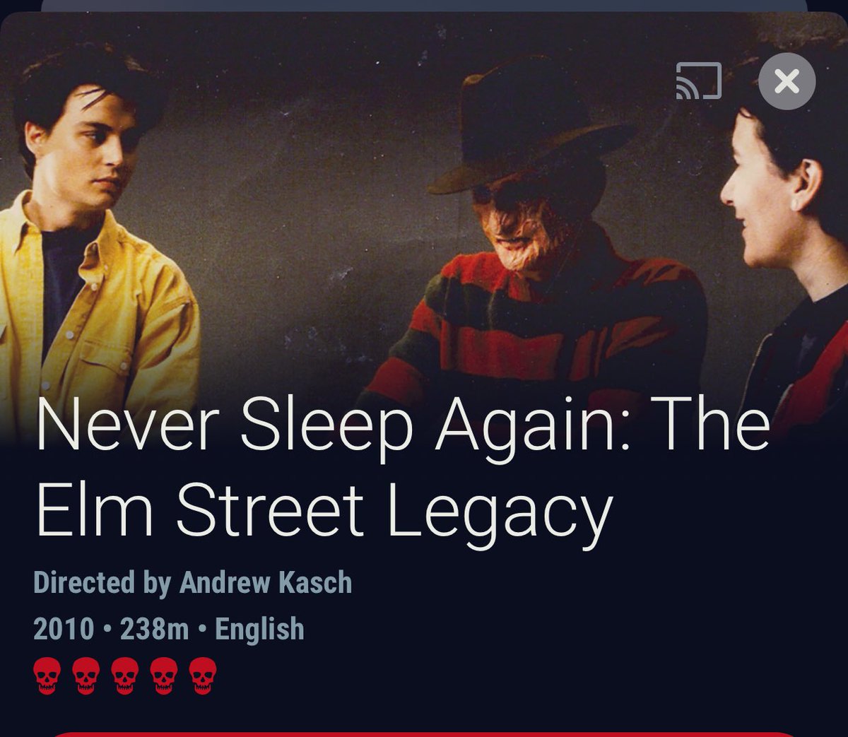 This was long, but worth it! If you love Freddy and all those crazy teens he chases, see this movie! #neversleepagain #NightmareOnElmStreet  @shudder