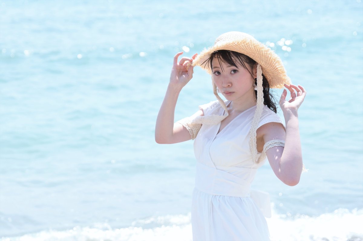 Leaf 08 16 Model Akinaさん Akina Harunon ポートレート 海撮影 海ポートレート 江の島 江ノ島 白ワンピース 白ワンピ 麦わら帽子 T Co 4eidsi0jfk Twitter