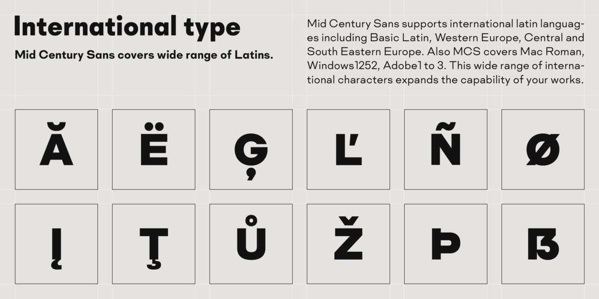 MyFonts's tweet photo. Japanese designer Ryoichi Tsunekawa’s clean, spare 8-weight Mid Century Sans was inspired by the Bauhaus and work by László Moholy-Nagy. It’s half off during this year’s Type Through the Eras event, going on now through this coming Friday: https://t.co/Mf6Mxdwk6K #typeeras https://t.co/zoWGv8BbP8