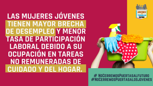 Alianza_JTD's tweet photo. En México, hay 3.8 millones de mujeres jóvenes no disponibles para trabajar por estar realizando trabajos no remunerados de cuidado y labores domésticas. Son 15 mujeres por 1 hombre no disponible por este tipo de labores.
👉Conoce este y otros datos: https://t.co/z47eZA0lZu https://t.co/OgpJg0Nt8c