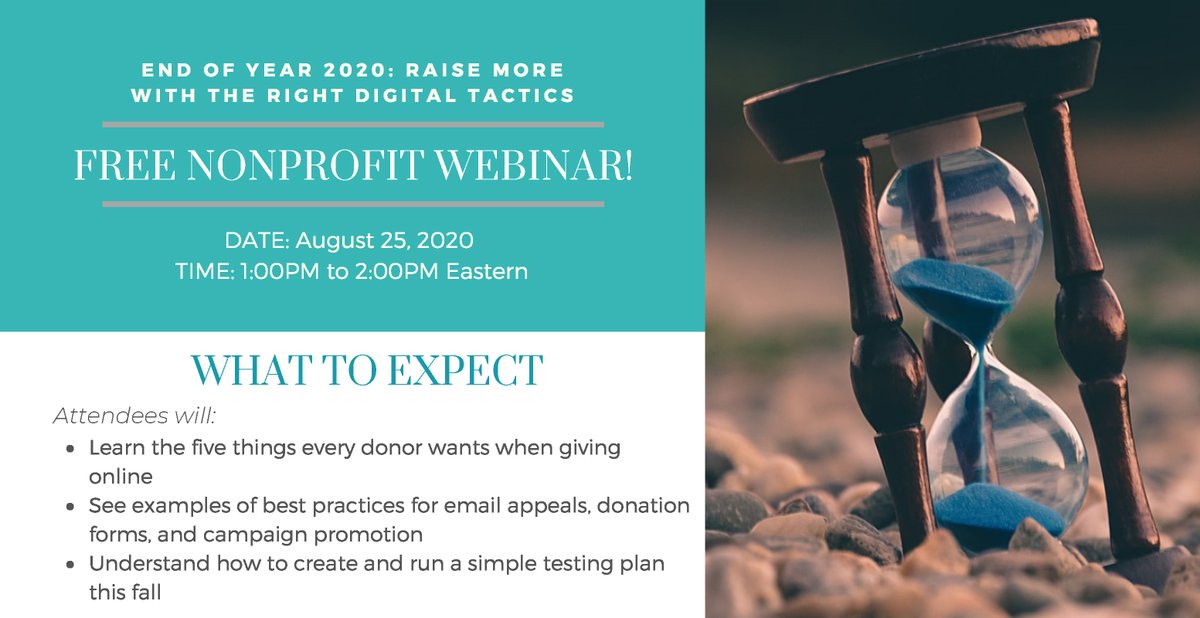 Did you know many #nonprofits raise (at least) one-third of their fundraising dollars in December? Join us for this free webinar and learn how to jump-start your #endofyear #fundraising!
events.blackbirdrsvp.com/end-of-year-20…