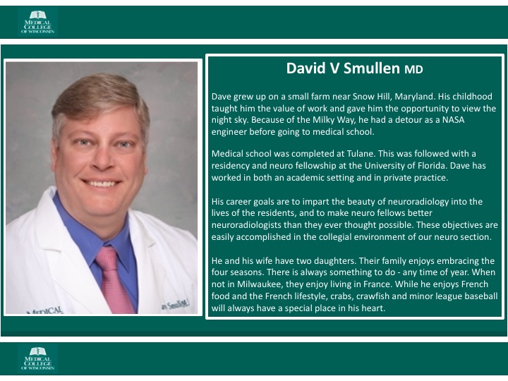MCWNeurorad's tweet photo. #TeacherTuesday! You haven't learnt #Neuorad if you haven't learnt pop culture and music references to it! Today we feature Dr Dave Smullen @MCWneuron who makes learning an absolute fun with his humor, his references to music and pop, and with his contagious upbeat attitude. https://t.co/MORkN4WnY3