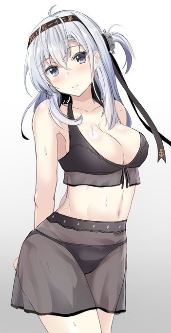 水着涼月
#艦これ版深夜の真剣お絵描き60分一本勝負
#艦これ版真剣お絵描き60分一本勝負_20200818 