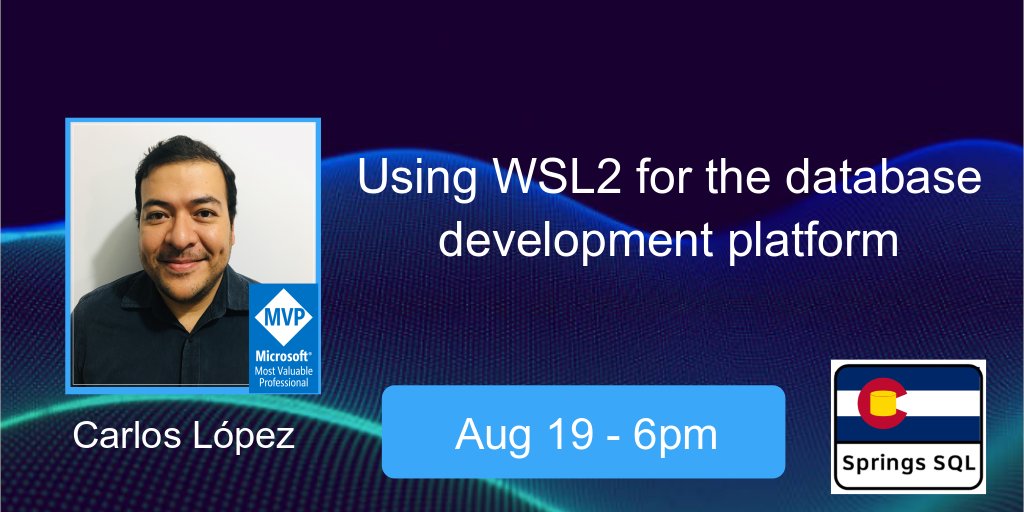 CarlosLopezSWF's tweet image. Happy to present on @SpringSQL! Thank you @extofer for the opportunity.
See you all tomorrow  #WSL2 #MVPBuzz

revgen.zoom.us/meeting/regist…