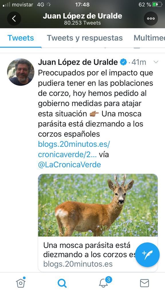 Impresionante!! <a href="/juralde/">Juan López de Uralde</a>, 19 años después de la aparición de la cephenemya en España se muestra preocupado.
Juancho, chaval. La <a href="/ACEcorzo/">ACEcorzo</a> lleva al pie del cañón desde entonces, y desde 2013 junto al INVESAGA, siguiendo su evolución, estudiando y analizando muestras. Llegas tarde.