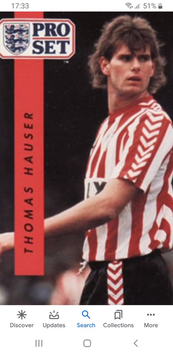 disco_kkcc's tweet photo. @Panini_book @FootballInT80s @davstu11 @ScotsFootyCards @SportsMemNet @jamie_pragnell @80tribalcolours @GotNotGot @KelvynGardner @MarkHillier3 Not quite 32 years, but I needed this card for 18 years to complete the Pro set collection #Thomashauser #Sunderland https://t.co/Xyodudrpta