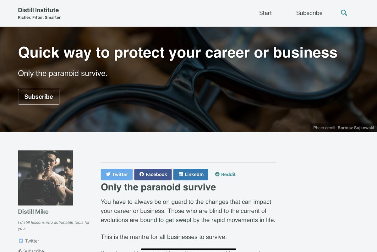 What’s one BIG lesson 2020 taught us? Anything can happen.Are you or your business ready for the rainy days?Be ready or be gone.How do you prepare? What to do in chaos?New blog post has dropped!Only the paranoid survive.MINI THREAD