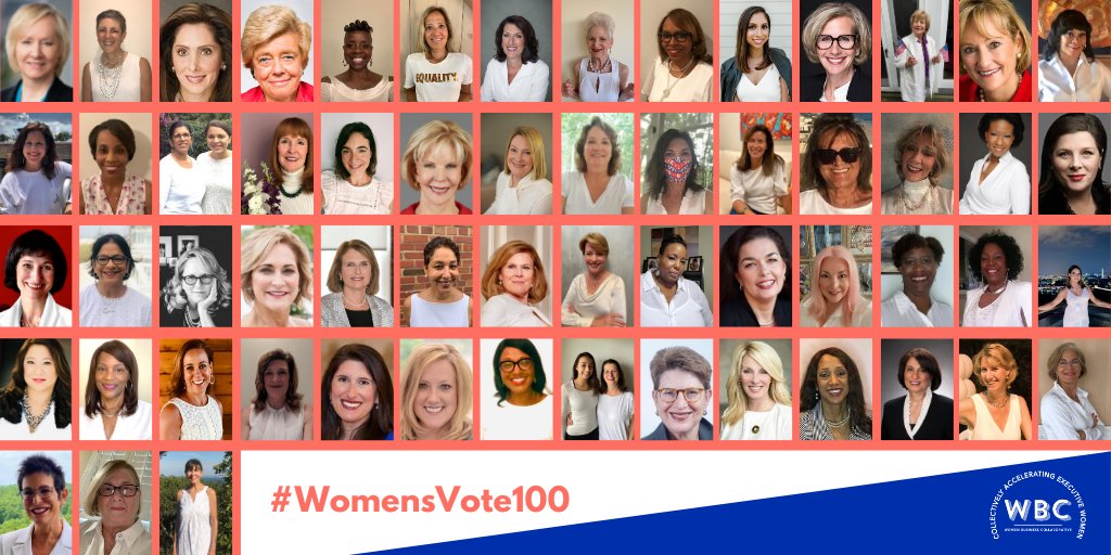WBCollaborative's tweet photo. Today we celebrate #WomensVote100 the way we do everything else: together. We follow in the footsteps of the incredible women who together achieved the landmark #RightToVote a century ago. We honor their legacy &amp; push for a brighter and more inclusive tomorrow. #WBCFasterTogether https://t.co/QVjyhIBZ4O