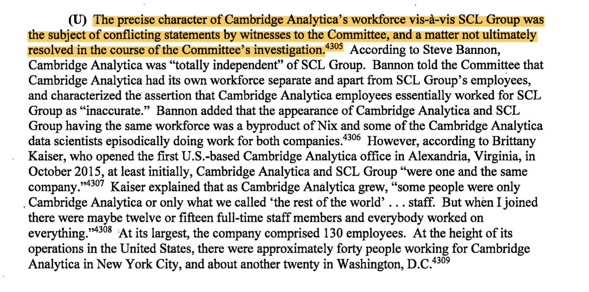 Another important caveat. Overlap between a foreign defense contractor and Trump's data analytics vendor was always the thing that disturbed me far more than red-herring of "psychographics" and it turns out that my fears were always and remain justified.  #SSCIVol5  #TheGreatHack