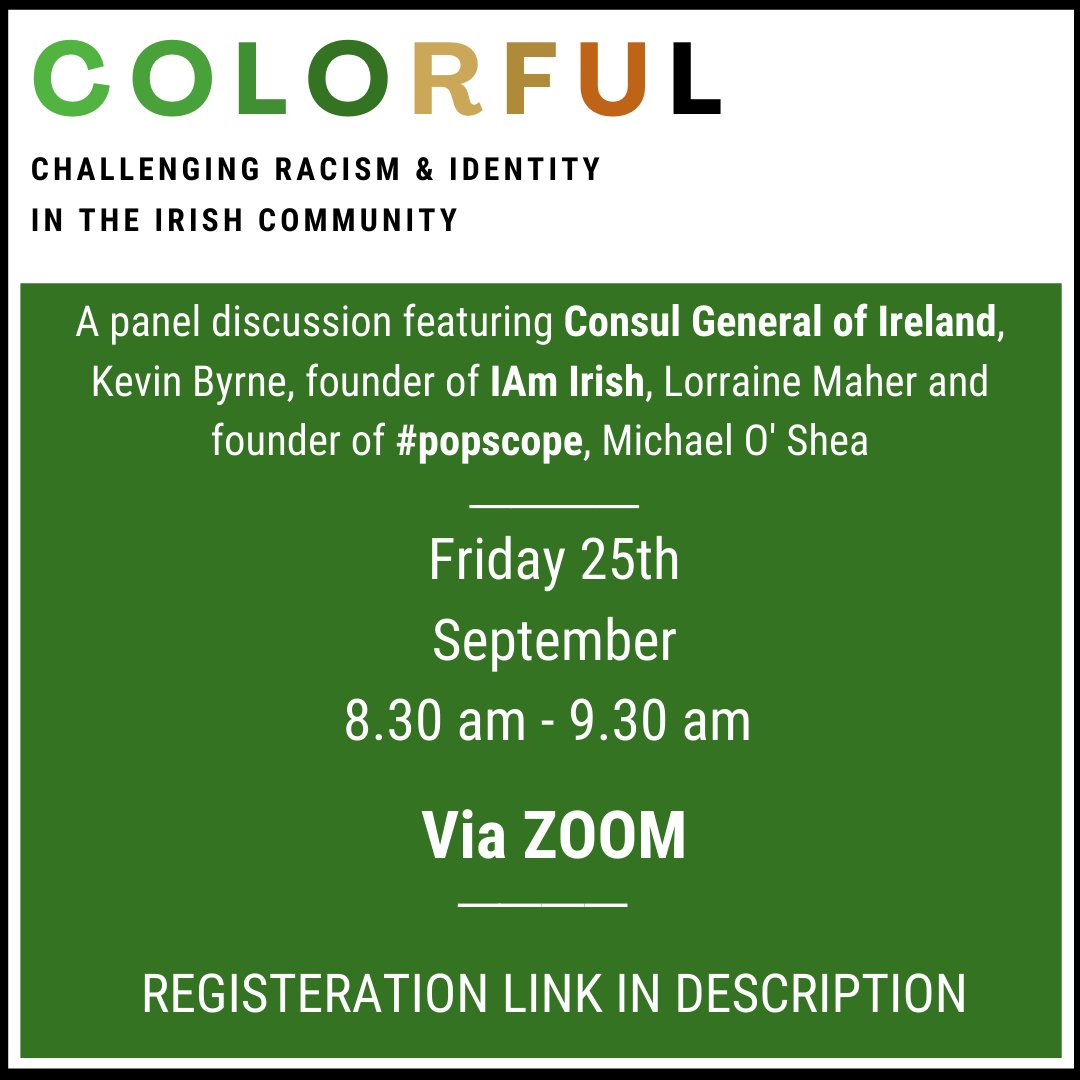 ICSMidwest's tweet photo. Irish Community Services is proud to partner with the @IN_Chicago to explore identity and challenge racism in the Irish community. Event takes place via zoom on 9/25 @ 8:30am. Panelists include @IrelandChicago @chicagoshea @Iamblirish register here: https://t.co/vOZVtktUGo https://t.co/cDtwgjto3E