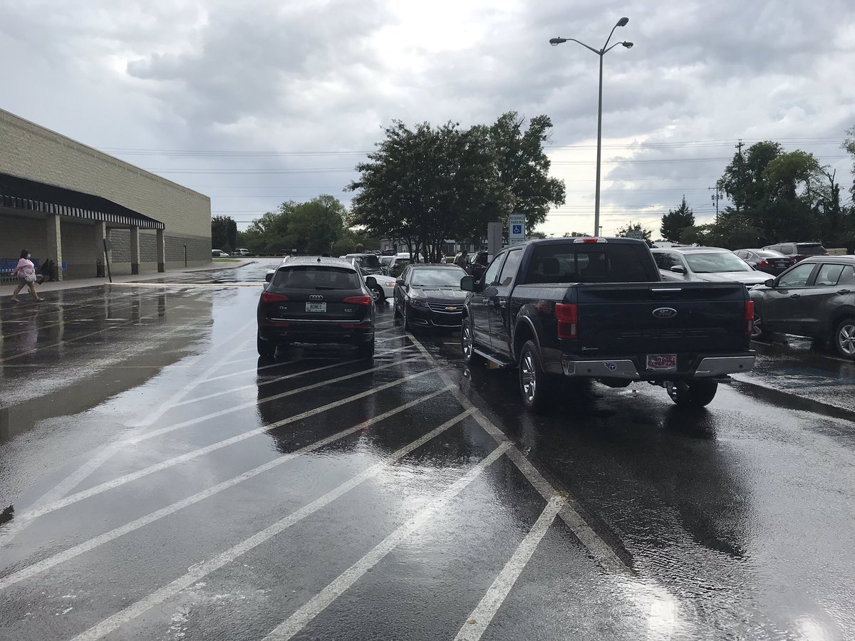 Saw these #asshats on a recent outing in #murfreesboro. Seems like the rain brings out the #douchebags. #parkingfail #badparking