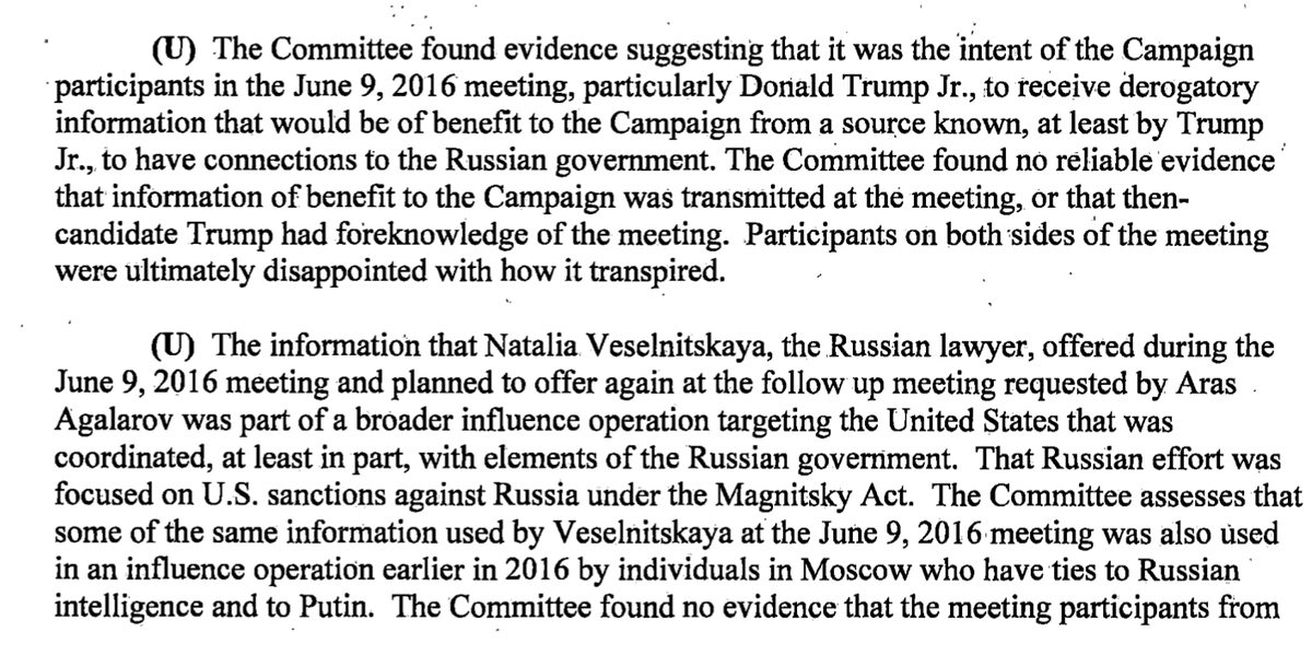 The president's son made a deal with Russian intelligence to agree to unlock their sanction Mob money laundering in exchange for the service of Russia's spy services attacking American democracy. Done deal. Charge Don Junior. Put him in prison.