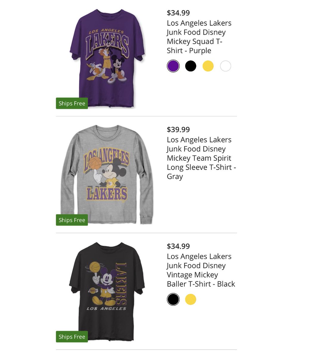 Snkr Twitr On Twitter Disney X Junk Food Mickey Lakers Apparel Https T Co Ocnqz9l0jc Ad