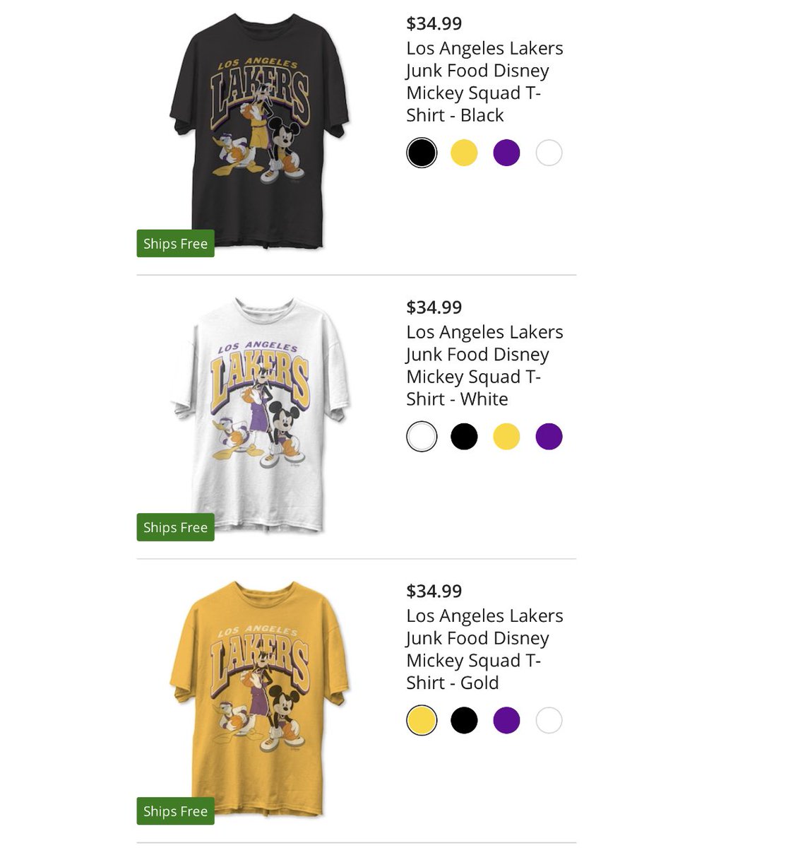 Snkr Twitr On Twitter Disney X Junk Food Mickey Lakers Apparel Https T Co Ocnqz9l0jc Ad