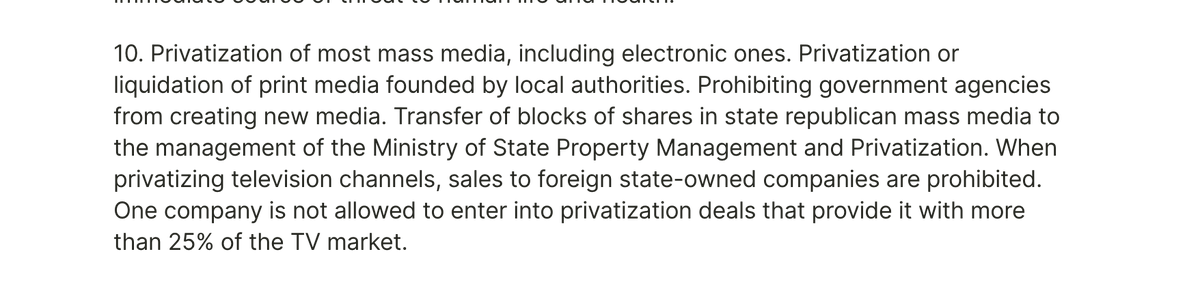 The "anti-corruption reforms"  You know, how beautifully, our private media landscape of Fox News and MSNBC work!