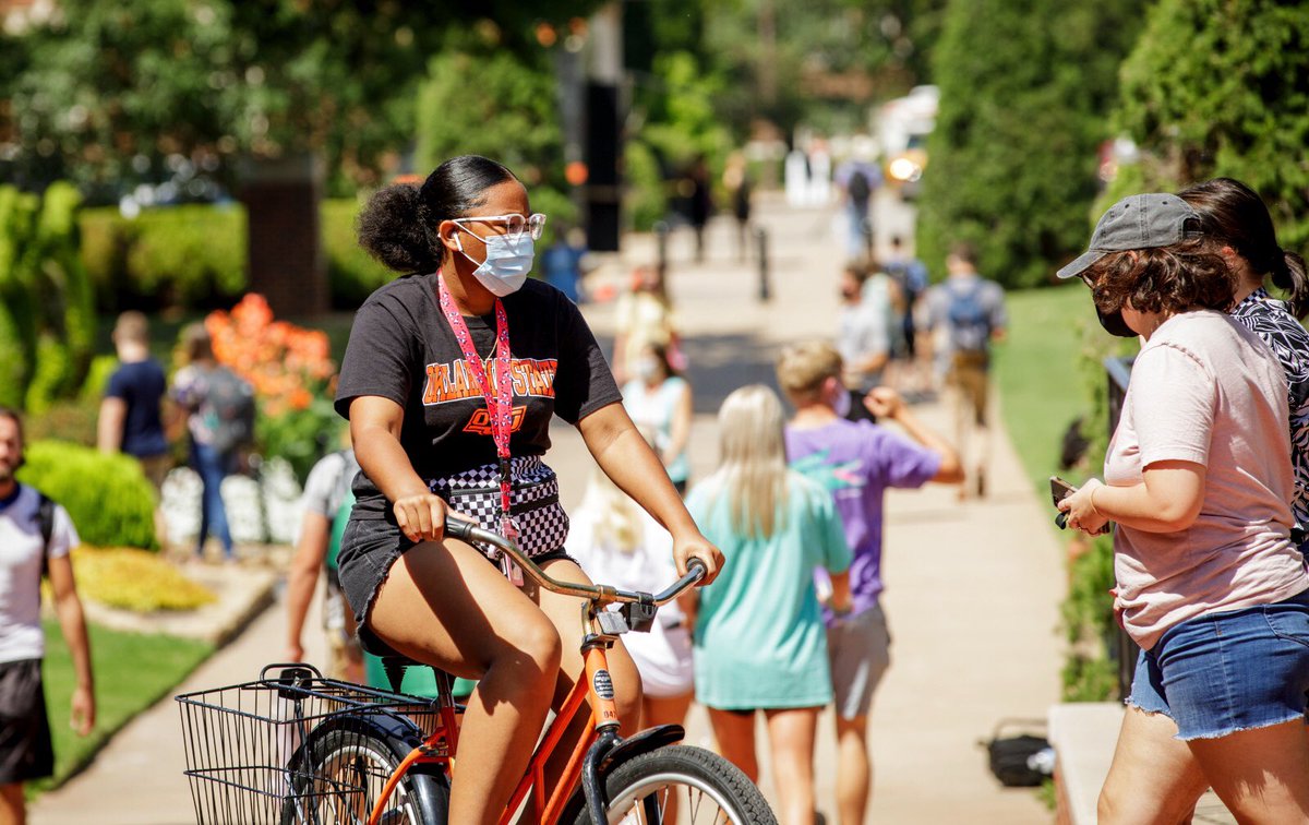 okstate's tweet photo. First day of school success ✔️ https://t.co/mEoYNAiJvl