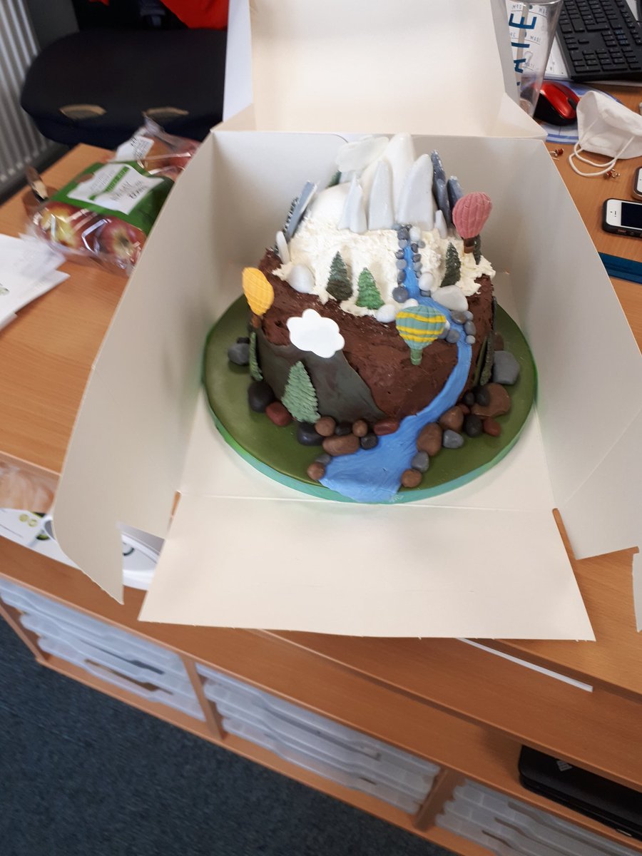 CATems's tweet photo. Thank you to receptionist Sally Kay at @CGVetSpecialist who baked this cake for me visiting the practice for the first time since February! A lovely welcome... @sarahchibbert @CVSGroupPlc https://t.co/BiFycUjYj0