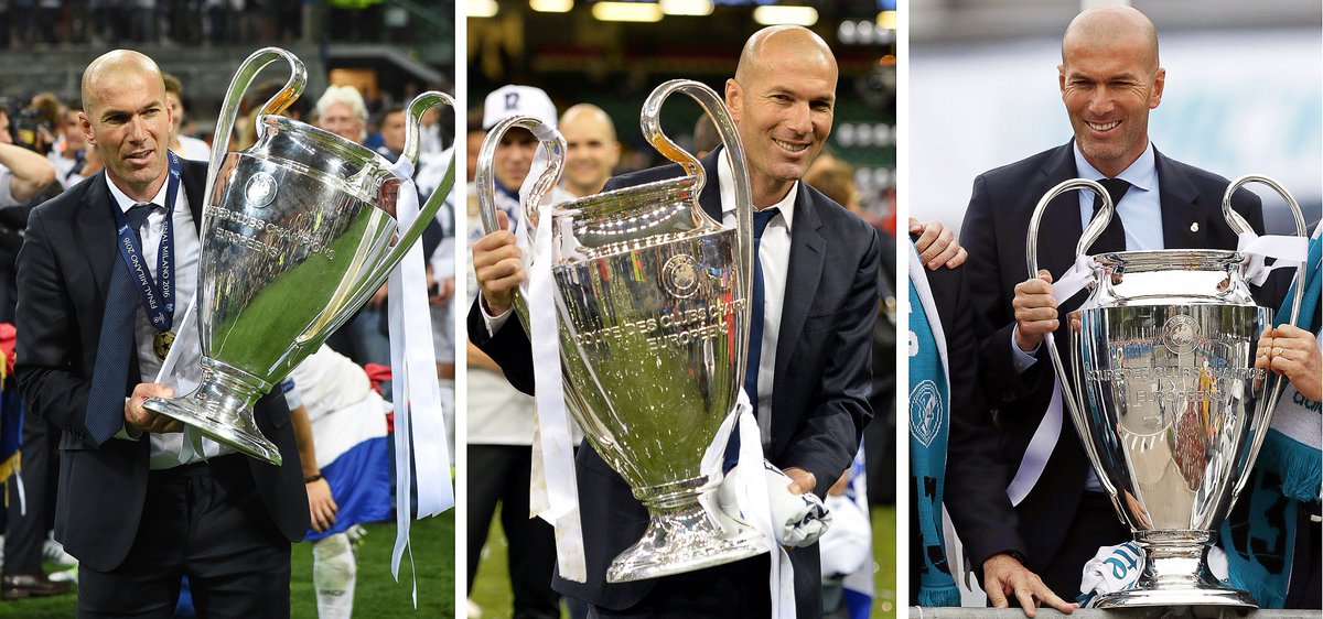 The fact that Zidane won 3 UCLs in just 2 and a half seasons is by far the achievement that gets overlooked the most. In comparison Pep Guardiola has won 2 UCLs in 12 years as a manager and Mourinho won 2 UCLs in 20 years as a manager.