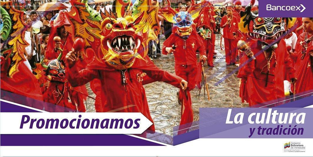 BancoexVE's tweet photo. #OfertaExportable 🔘 ||En Bancoex promocionamos la cultura y tradición nacional dando a conocer las danzas y manifestaciones autóctonas como Los Diablos Danzantes de Yare. 

Las pequeñas comunidades de la costa central de Venezuela celebran de manera especial el Corpus Christi. https://t.co/3ZbfOUFckD