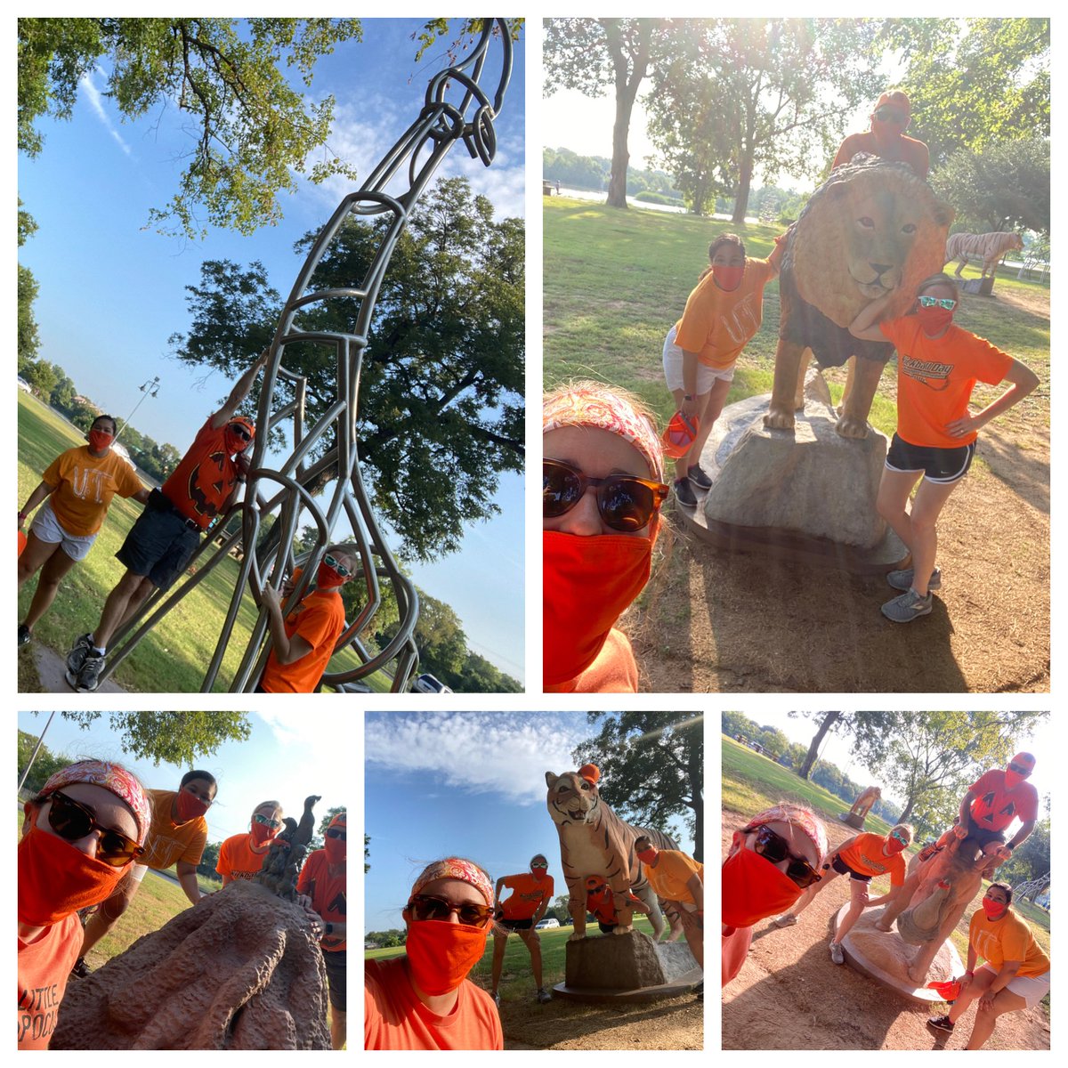 WGILibrarian's tweet photo. Animal statues 🧡🧡🧡🧡 .@woodgateintermediate #itsGreat2BWoodgate #WGIStrongerTogether #MidwayStrongerTogether @MorozEle @almondscience #cydney https://t.co/mCu8V2REYp