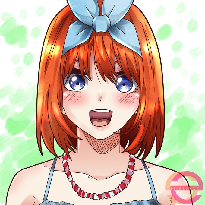 SeireiART 🇲🇦さんがTwitterに投稿した中野四葉(五等分の花嫁)のイラスト。