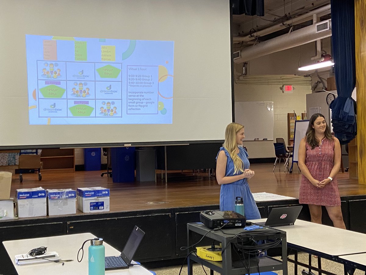 Teacher leaders presenting hybrid Math Workshop training #dedicateddavisdragons #oneccps