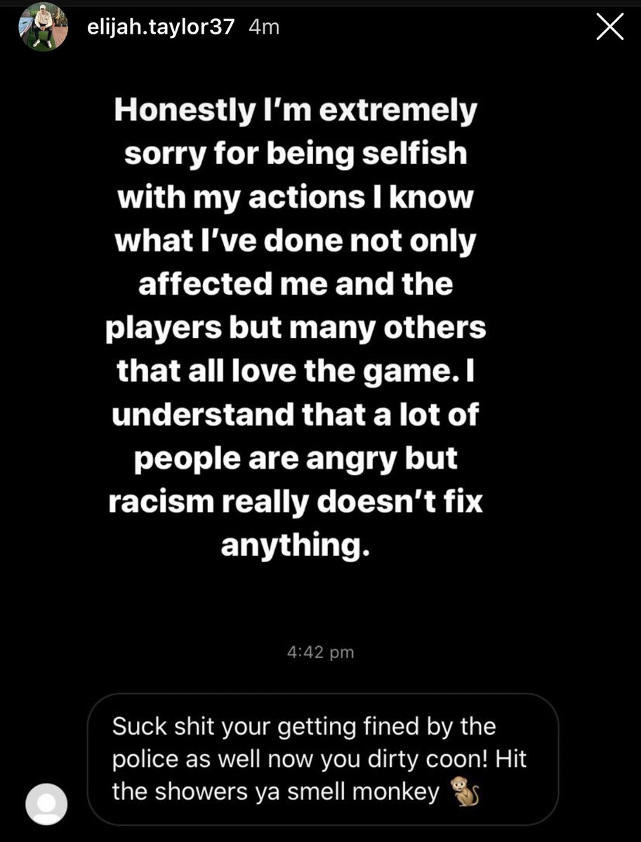 sydneyswans's tweet photo. Elijah made a bad decision &amp; he now has to deal with the consequences. 

He should not be the subject of abuse. There is NO place for racism.

This week is about celebrating the indigenous players in our game. It shouldn’t be about this. 

Enough is enough. It must stop. https://t.co/lYk9AQkZE2