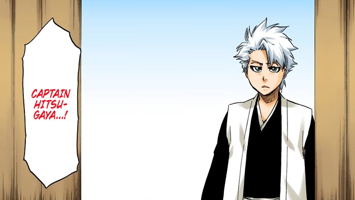 Toshiro lui après la première invasion où ils se font voler leur Bankai, il va s'entraîner avec un groupe de Shinigami, il s'entraîne au maniement du sabre.