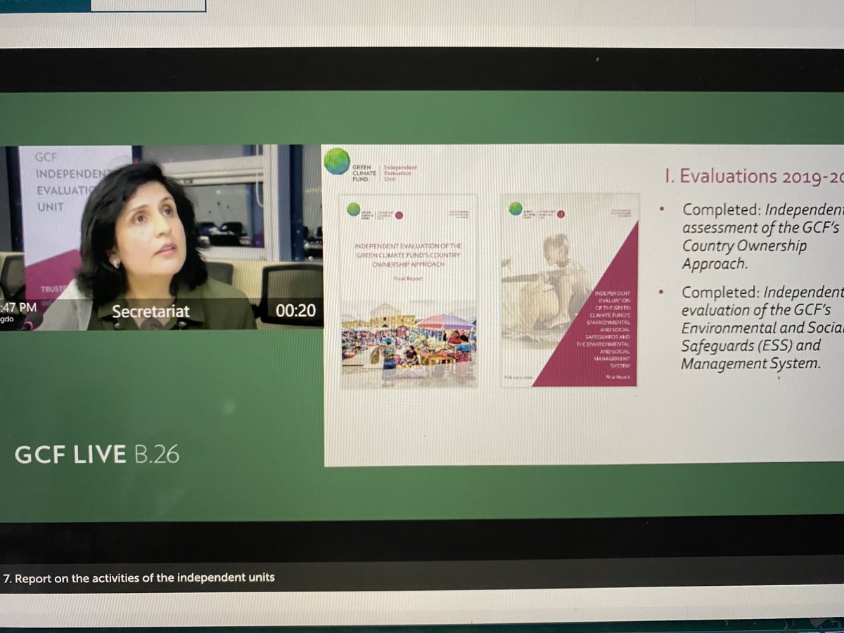 GCF_Eval's tweet photo. .@Jo_Puri speaking now on #IEU activities. Thank you, Jo, for your leadership &amp; role in building 🏗️ the #IEU dream team! 
👉 Trusted evidence
👉 Informed policy
👉 High impact
#GCFB26 https://t.co/KYWoev6E45
