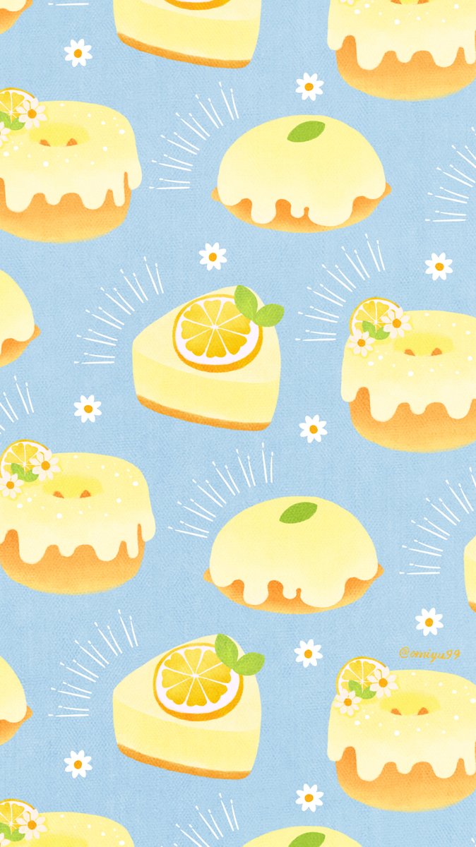 Omiyu レモンケーキな壁紙 Illust Illustration 壁紙 イラスト Iphone壁紙 レモン ケーキ Cake 食べ物 T Co Tgyewpvmds Twitter