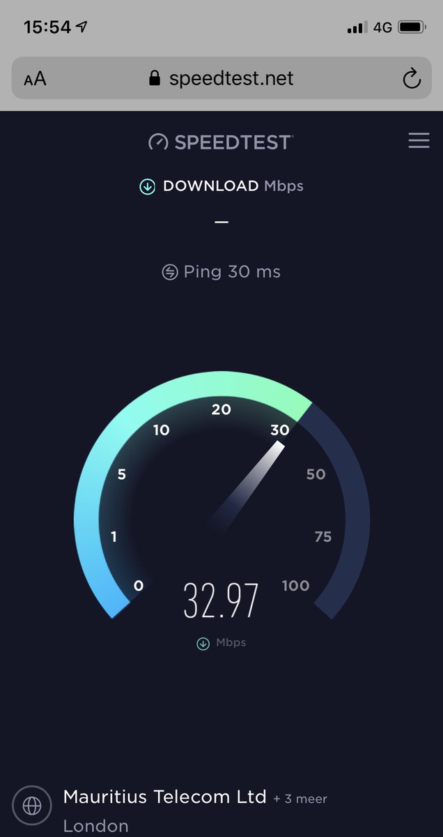 TrainManagerJo's tweet photo. 4G has arrived in the tunnel between London and Stratford! Better connectivity.  Speedtest done today on #Eurostar #ES9141 https://t.co/ruXwQeU0Qc