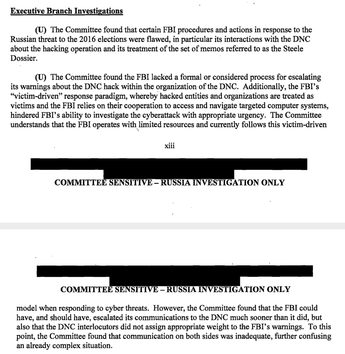 THIS IS NEW AND USEFUL: The FBI didn't really have policies in place for this kind of attack on the U.S., which actually makes sense - it was a novel threat, one that also included insiders *in both parties*