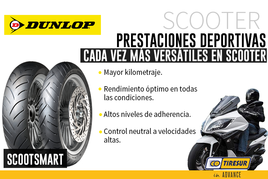 Grupotiresur's tweet photo. ScootSmart, el neumático de @Dunlop_ES para scooter con prestaciones deportivas y alta adherencia en velocidades altas. Encuéntralo en Tiresur.
#tiresur #neumáticos #tires #dunlopmoto #Dunlop #scooter #ScootSmart https://t.co/j081xrElPB