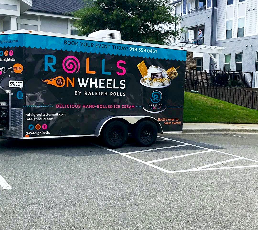 RaleighRolls's tweet photo. Craving a cup of #RaleighRolls? Stop by The Dakota Apartments at 1201 Pine Haven Dr. in #RaleighNC tonight from 5:30 - 8pm, or visit us at @MorganStFoodhll from 1 - 9pm!
#RollsOnWheels #HandRolledIceCream #RaleighDesserts https://t.co/9JLVf8tLcj