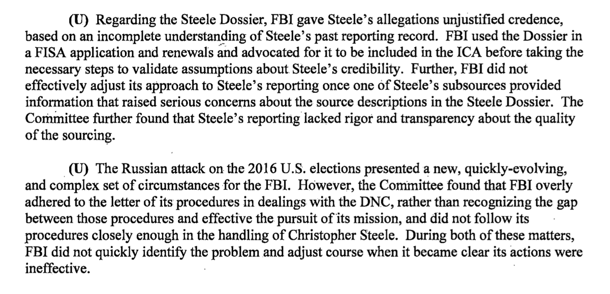 Also interesting: SSCI wishes that the FBI broke from more of its protocols to rise to meet the novel threat.I look forward to their argument, and I'm sure it could be hotly debated with merit on both sides.