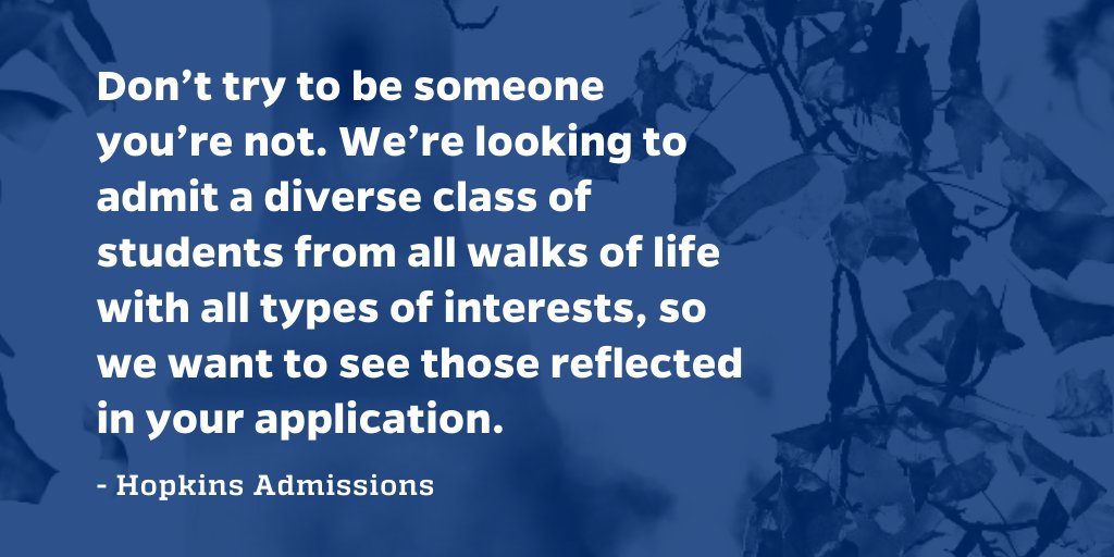 Admissions #TipTuesday: Be yourself! 
. 
. 
#admissionstips #collegeadmissions #collegetips