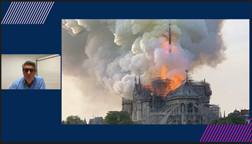 Notre Dame is burning. The spire went down. People come round to see what's going on. They start praying. In under an hour, crowdfunding initiatives all over the world were launched. The French Govt accredited 4 organisations to prevent fraud and abuse.  @zefred  #ArtsSummit