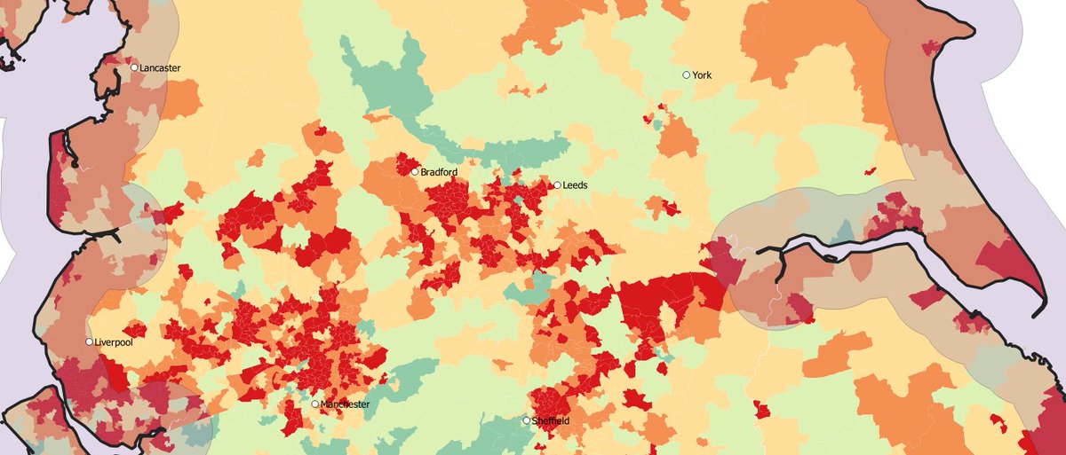 My favourite within-country maps compare England's Rugby League belt (poor cities surrounded by specks of rural/suburban prosperity and a poor coast) with Brittany (rich cities surrounded by rural poverty but with a rich coast). (I know the UK city locations are slightly off).