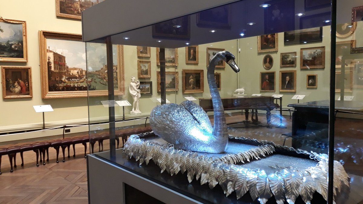 teesdaletweets's tweet photo. lovely visit to @TheBowesMuseum today - great to see old friends #clockworkmouse #silverswan #Canaletto https://t.co/ET4wu2Pojb