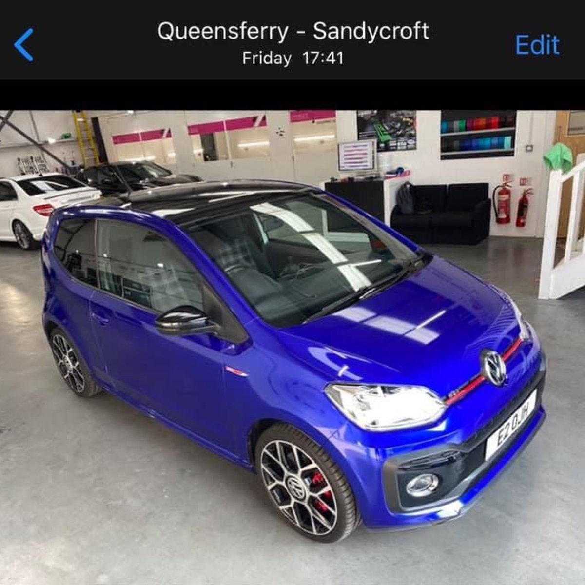 Look at the timestamps below. A conventional hatchback colour change takes 2-3 days...factoring in prep, tear-down, application, quality control, polishing + coatings.These boys managed it in near enough 5 hours 