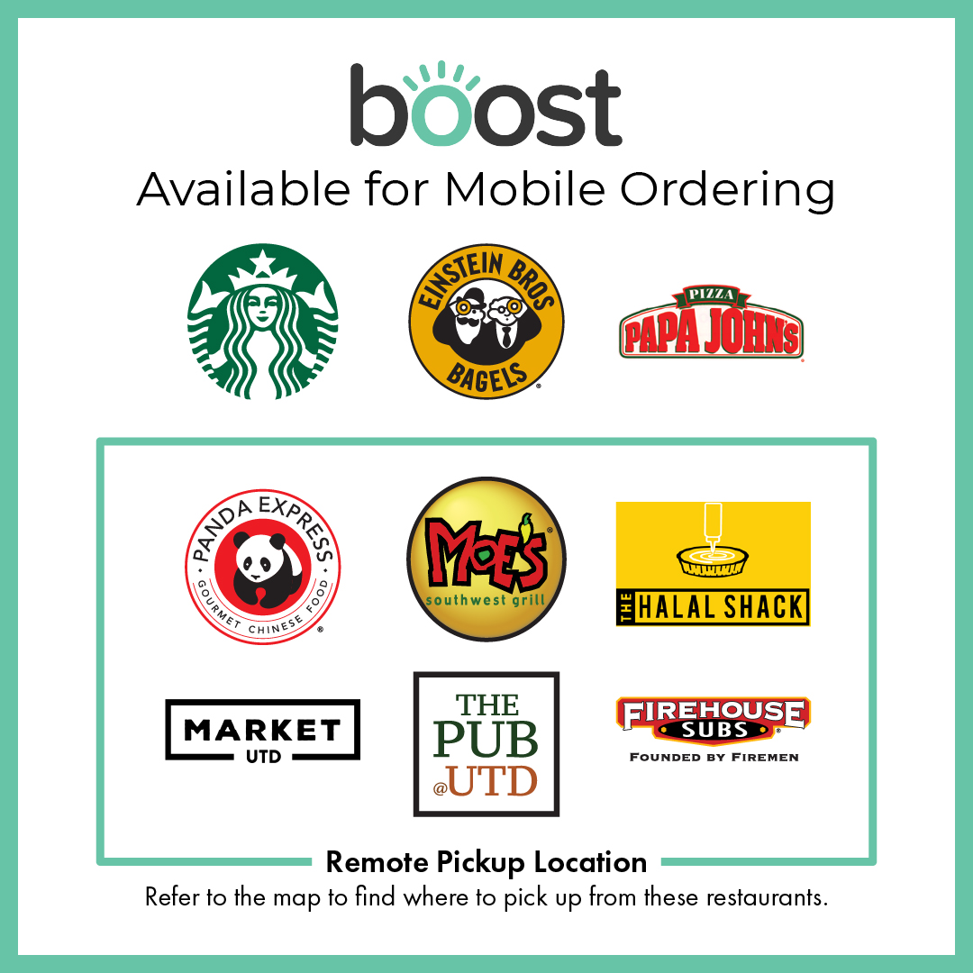 UTDallasDining's tweet photo. To promote safe social distancing in our SU locations, please check out the map and follow all guidelines when you are in the building. Additionally Firehouse Subs, Panda, and The Pub are only available through Boost.
#utdallasdining #utddining #utdallas #boostmyday https://t.co/VJOkOVePBV