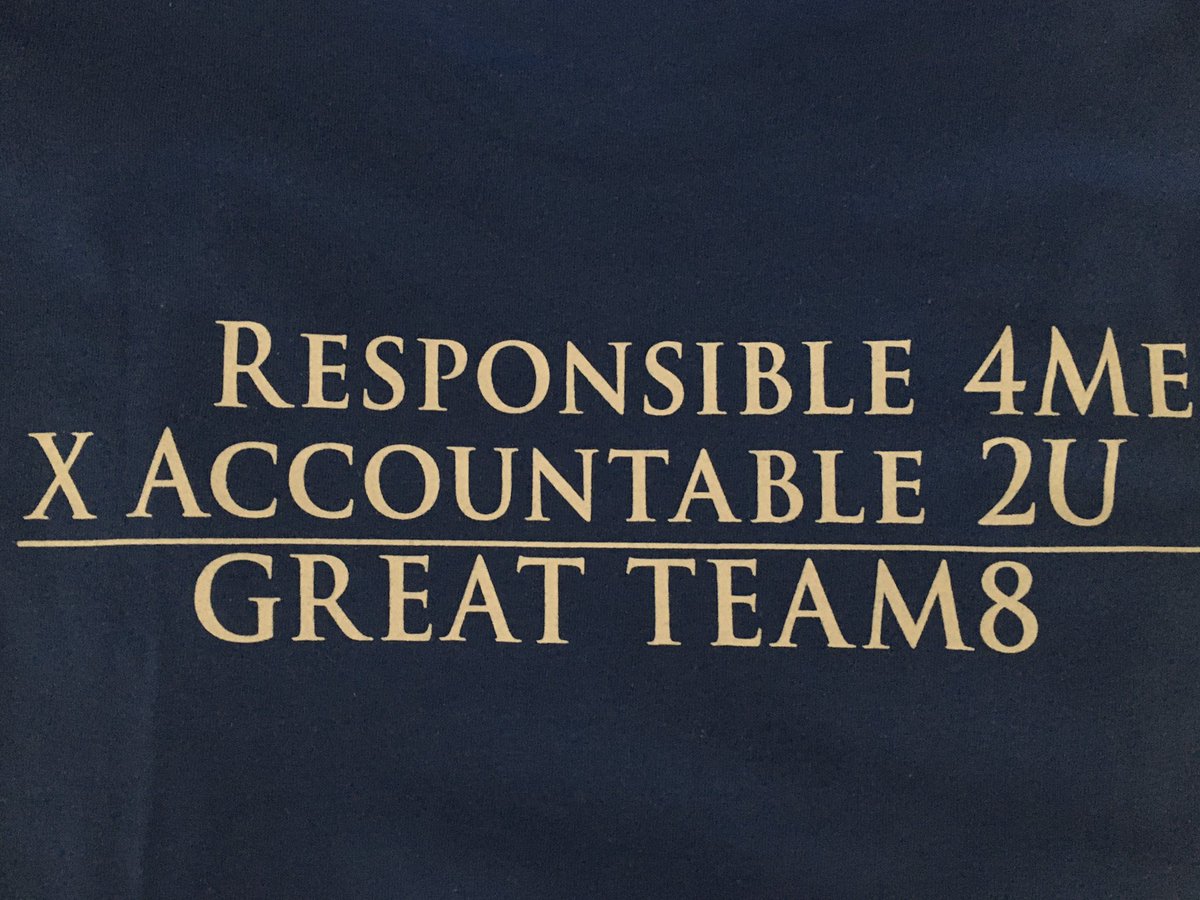 janssenleader's tweet photo. Thanks Denver Christian Volleyball for the great shirt featuring our #Responsible4Me x #Accountable2U = #GreatTeam8 concept! https://t.co/134nBKWGo3
