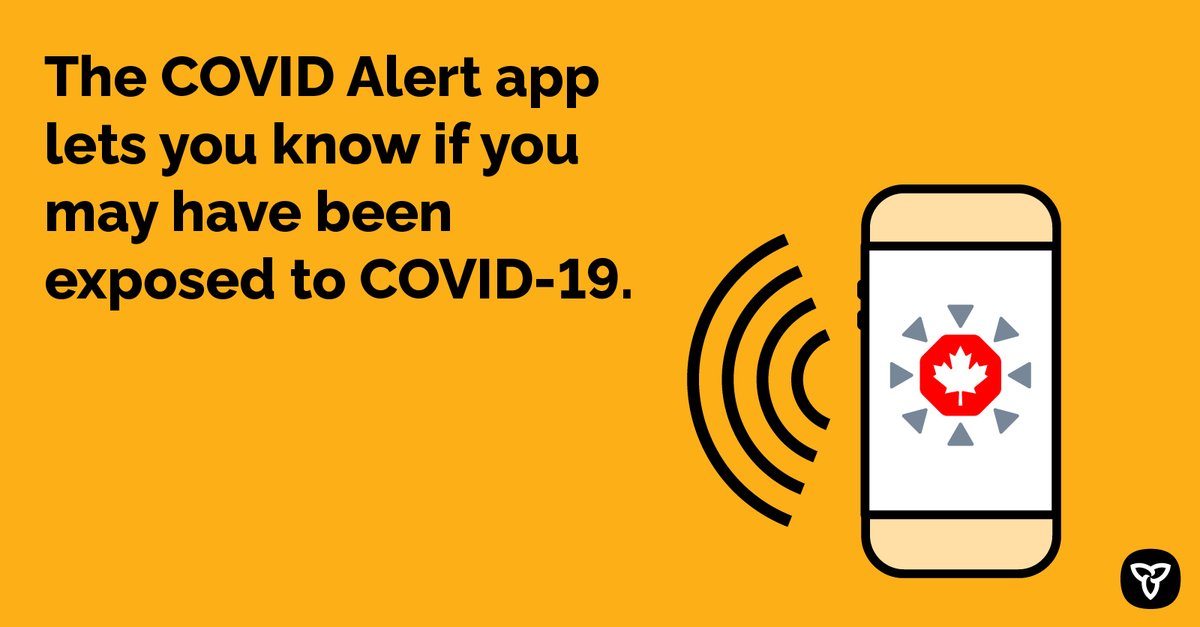 The #COVIDAlert app lets you know if you may have been exposed to #COVID19. You can then get tested to keep you &amp; your loved ones safe. Your personal info &amp; data are not collected. Learn more: Ontario.ca/covidalert