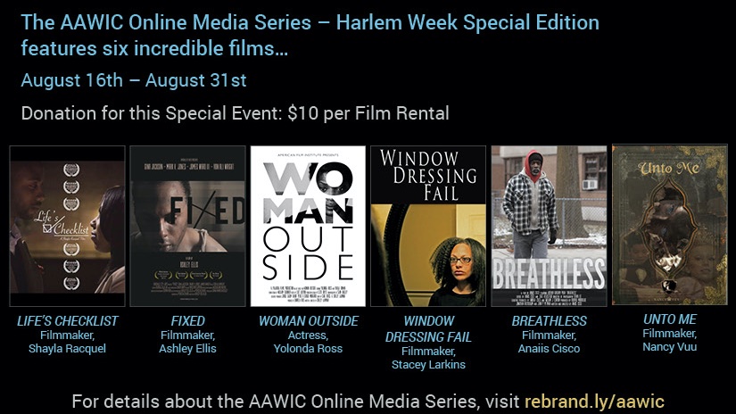emeraldcityarts's tweet photo. #Fixed by @ashleydellis is in @AAWIC 's August online media series produced with @HARLEMWEEK and #SoulCityNetwork Screen Fixed + other beautiful films by black women. Your donation will support families in need across Harlem during these difficult times! #aawic #harlemweek2020 https://t.co/rf6xvCOFui