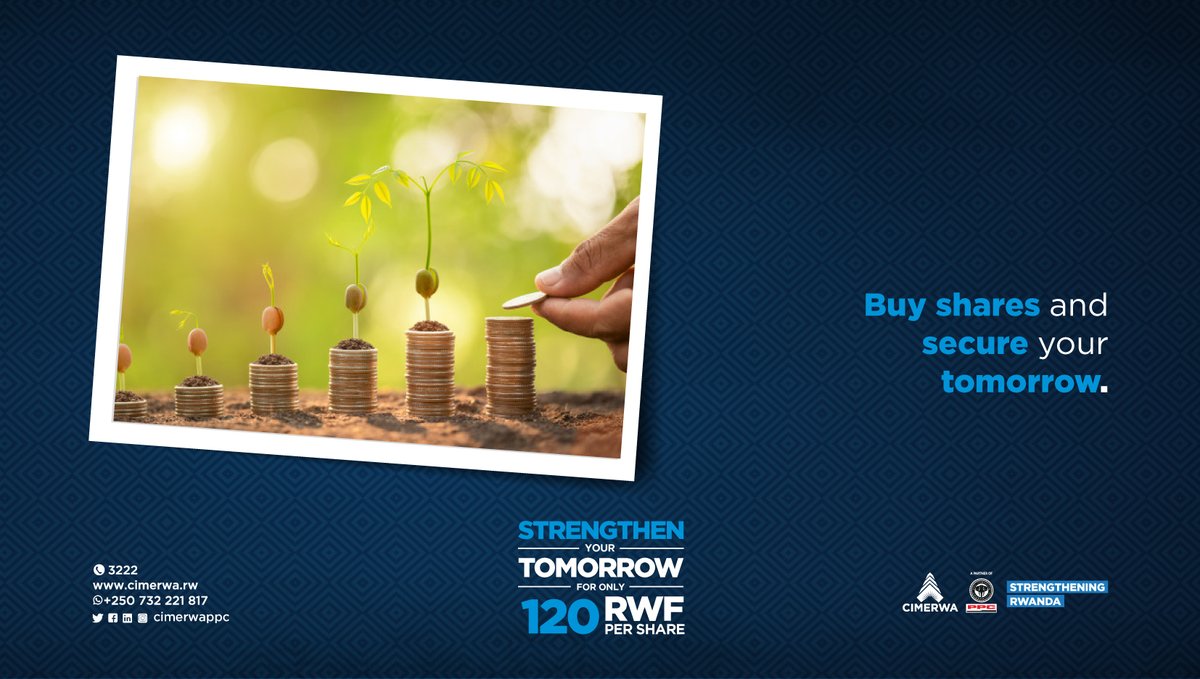 Buy shares and secure your tomorrow!

#CIMERWALists #SaveforTheFuture #RwOT