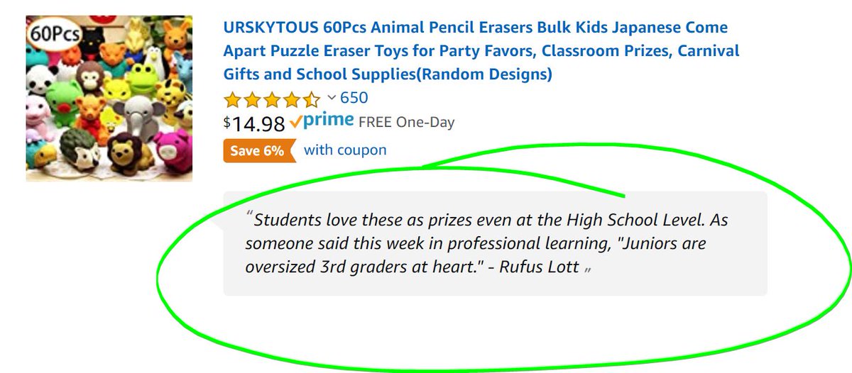 @lott_edu -Mr. Lott your quote from yesterday made it onto my Amazon Wishlist Description! Have a great Tuesday! Fellow HS teachers I am sure you agree! @TCHSTalon