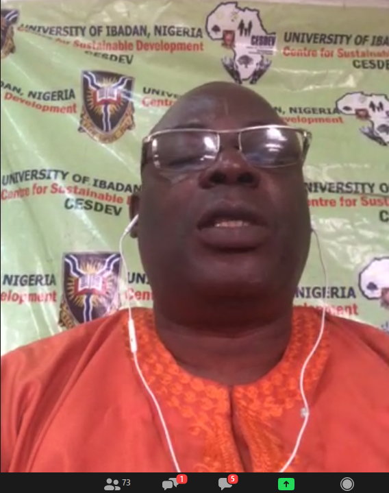 cesdevui's tweet photo. Prof @LOlaniyan, Director @cesdevui during the vote of thanks and closing remarks to draw the curtains on the 11th Ibadan Sustainable Development Summit. #ISDS2020 https://t.co/xJ4iCIytLR