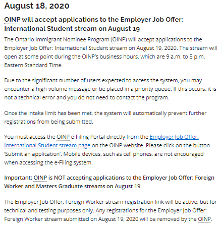 rekaillp's tweet photo. #OINP Is accepting applications to the Employer Job Offer: International Student stream tomorrow. For details see link below.
https://t.co/d9oXQasYc8 

#CdnImm #ONImm https://t.co/mqLLosDyMy