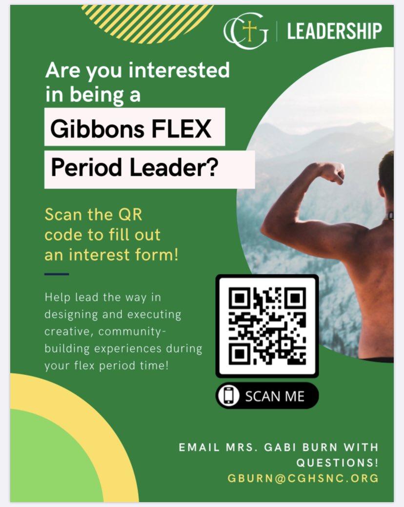 LEAD_cghsnc's tweet photo. Flex period opportunities are endless...help lead the way in shaping the flex experience for our community! #FaithServiceLeadership https://t.co/My74cNAHLL https://t.co/iasbtsa3rL