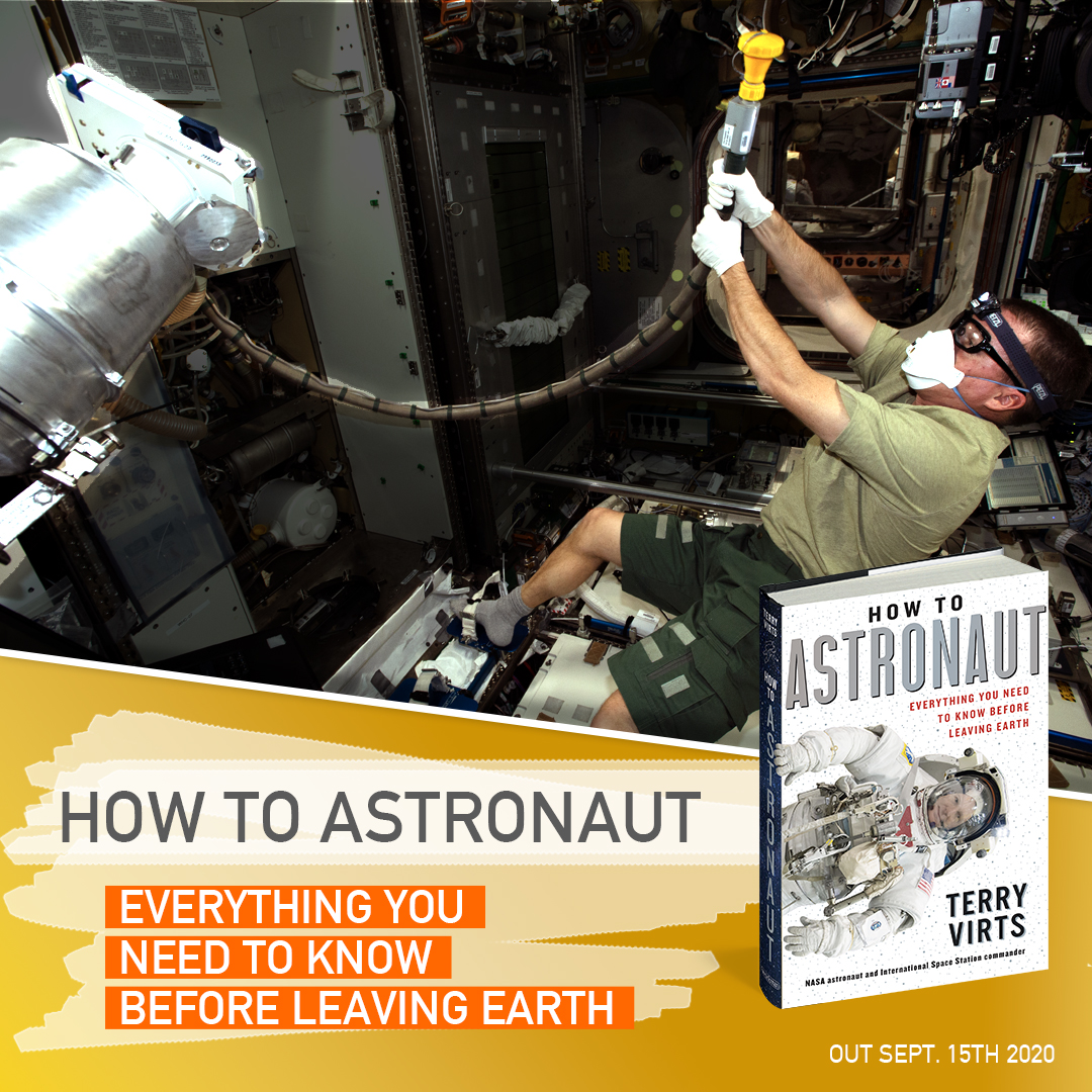 AstroTerry's tweet photo. When I was in space I often had to wrestle with the space toilet. You'll find a good few stories about why it is so important in my next book #HowToAstronaut Available for pre-order! Out Sept 15.2020 
https://t.co/EhpSxxOWvU 
#astronaut #spacetoilet #throwbacktuesday 
@WorkmanPub https://t.co/3r9LKB3ZY5
